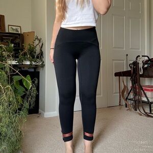 ZYIA Active Black Strap Deluxe Hi-Rise 7/8 Legging Women's size 4